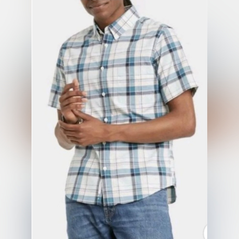 Goodfellow & Co‎ XL Plaid Button Down Short Sleeve Shirt